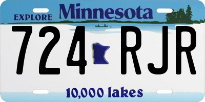 MN license plate 724RJR