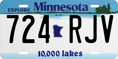 MN license plate 724RJV