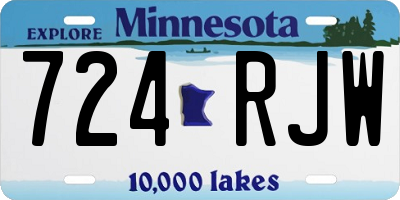 MN license plate 724RJW