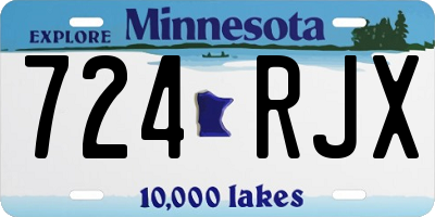 MN license plate 724RJX