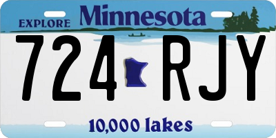 MN license plate 724RJY