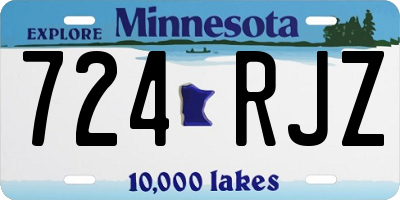 MN license plate 724RJZ