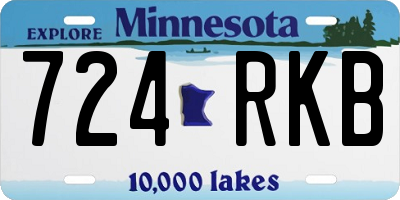 MN license plate 724RKB