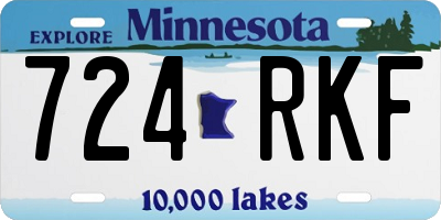MN license plate 724RKF