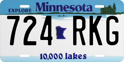 MN license plate 724RKG