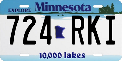 MN license plate 724RKI
