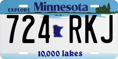 MN license plate 724RKJ