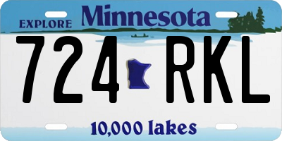 MN license plate 724RKL
