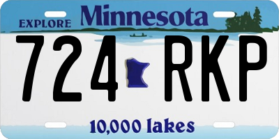 MN license plate 724RKP