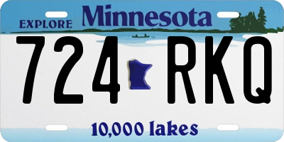 MN license plate 724RKQ
