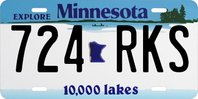 MN license plate 724RKS
