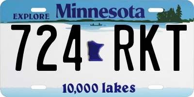 MN license plate 724RKT