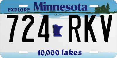 MN license plate 724RKV