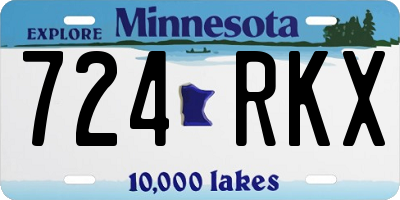 MN license plate 724RKX