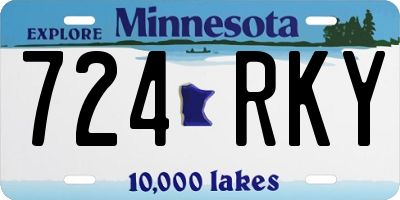 MN license plate 724RKY