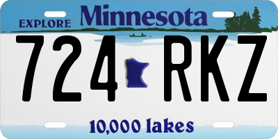 MN license plate 724RKZ