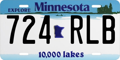 MN license plate 724RLB