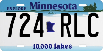 MN license plate 724RLC