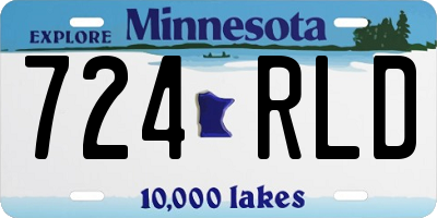 MN license plate 724RLD