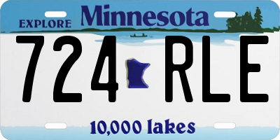 MN license plate 724RLE