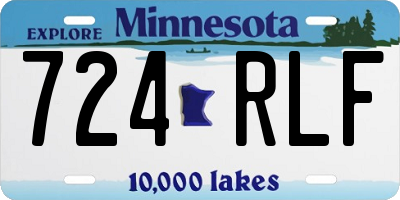 MN license plate 724RLF