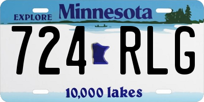MN license plate 724RLG