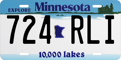 MN license plate 724RLI
