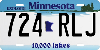 MN license plate 724RLJ