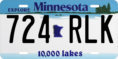 MN license plate 724RLK