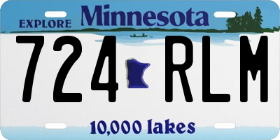 MN license plate 724RLM