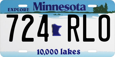 MN license plate 724RLO