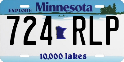 MN license plate 724RLP