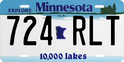 MN license plate 724RLT