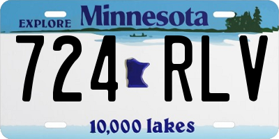 MN license plate 724RLV