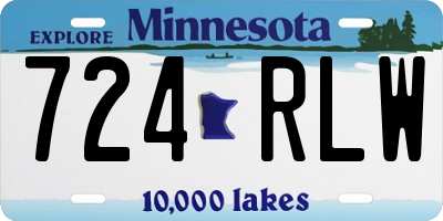 MN license plate 724RLW