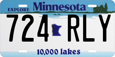 MN license plate 724RLY