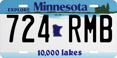MN license plate 724RMB