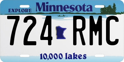 MN license plate 724RMC