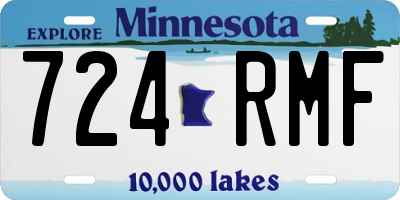 MN license plate 724RMF
