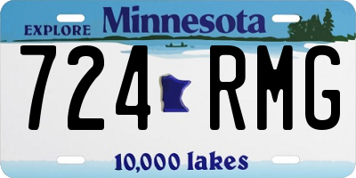 MN license plate 724RMG