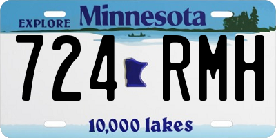 MN license plate 724RMH