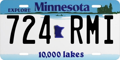 MN license plate 724RMI