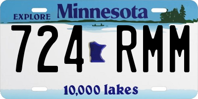 MN license plate 724RMM