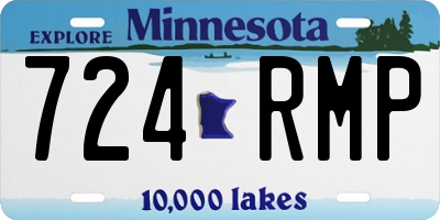 MN license plate 724RMP