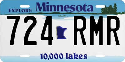 MN license plate 724RMR