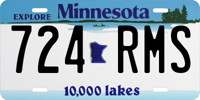 MN license plate 724RMS