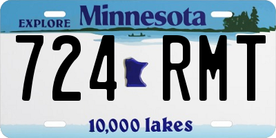 MN license plate 724RMT