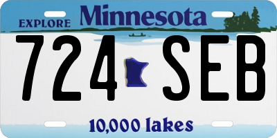 MN license plate 724SEB