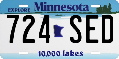 MN license plate 724SED