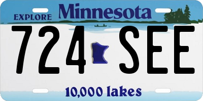 MN license plate 724SEE